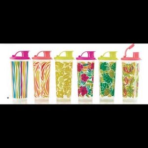 Tupperware Kitchen - New! Tupperware tropical glamour tumblers Tupperware Kitchen - New! Tupperware tropical glamour tumblers
